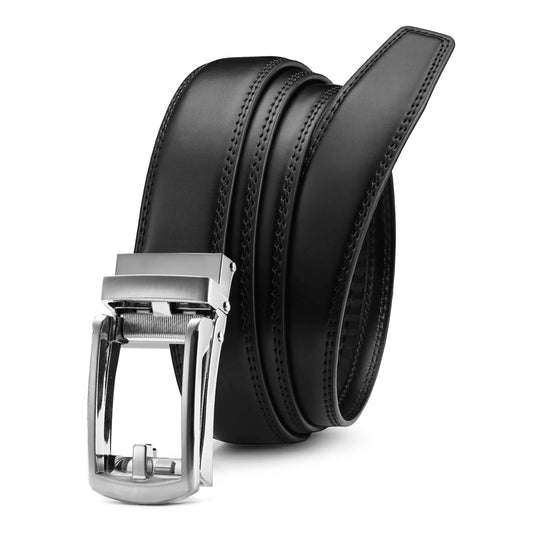 Mens Belt Leather Ratchet Belt, Dress Belt for Men - Comfort with Click Buckle 1 1/4"(32Mm)